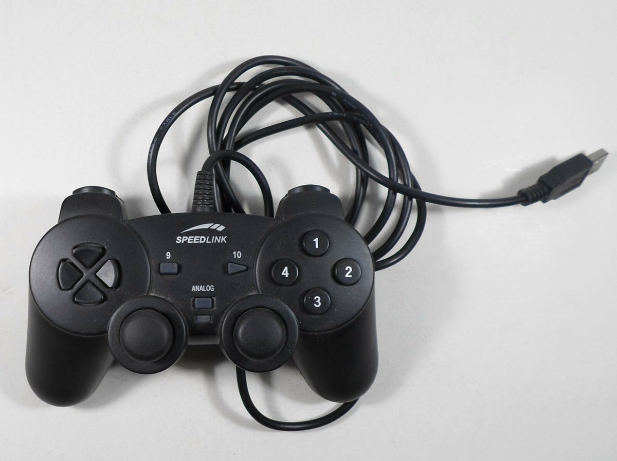 SPEEDLINK STRIKE GAMEPAD USB BLACK DUAL SHOCK ANALOG CONTROLLER SL