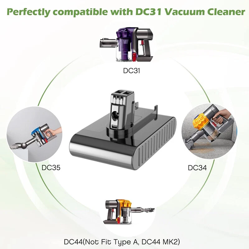 Aspiradora de animales tipo A 8000 mAh para batería Dyson DC31 DC34 DC35 DC45 DC44 17083-03 Foto 4 de 4