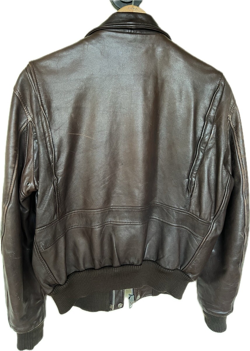 1970's Men's Leather Warehouse A-2 Flight Jacket Size 42 | eBay