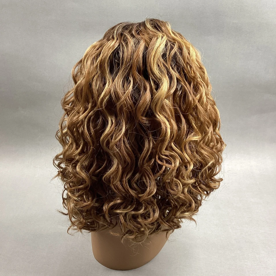 Peluca Hayden Larga Ondulada #DR4/Marrón Miel Rubia Premium Parte de Encaje Sintético Foto 4 de 4