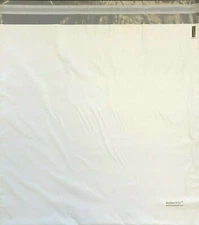 200 18" x 18" Unlined White Poly Mailer- Largest Cubic Tier 5 Bag Self Seal