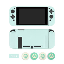 GeekShare Protective Case Green Cover for Nintendo Switch  4PCS Thumb Grip Caps