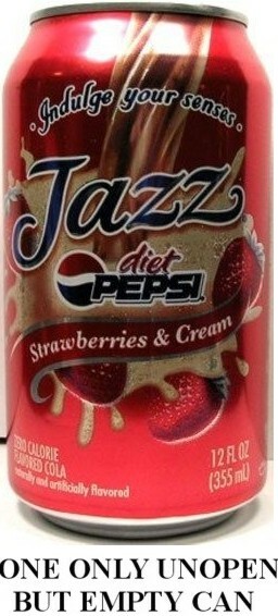 Diet Pepsi Jazz Strawberries & Cream 2006 EMPTY UNOPEN 12oz 355ml