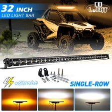 For 2020-2024 Polaris RZR Pro XP 32" Roof LED Light Bar White/Amber Fog Driving