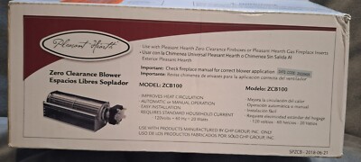 New Pleasant Hearth Circulating Blower for Zero Clearance Fireplace ZCB100