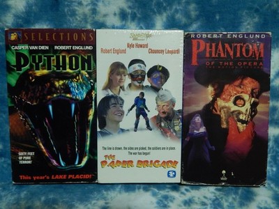 Python + The Paper Brigade + Phantom of the Opera (VHS x 3) Robert Englund LOT