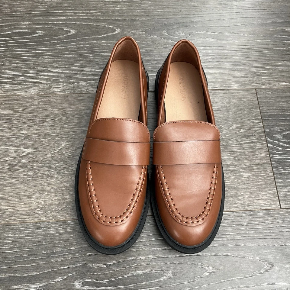 Комплект лоферов Old Navy черный коричневый женский размер 9 искусственная кожа опрятный Academia - Изображение 2 из 4