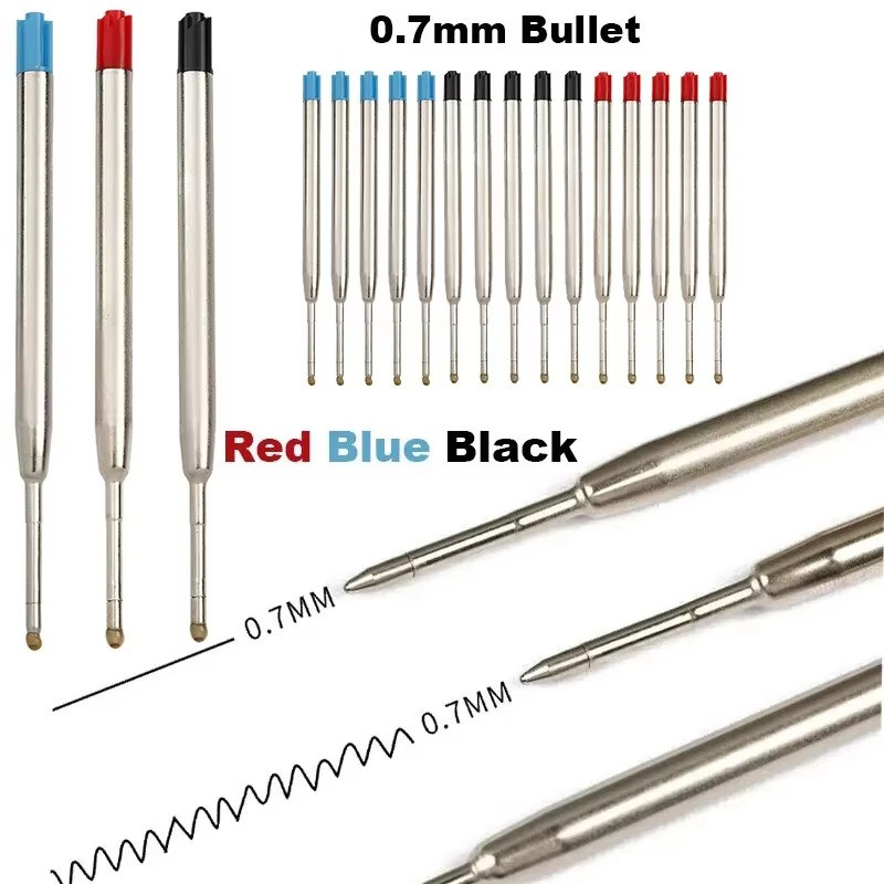 10 x Ballpoint Pen Refills Parker Cross Compatible Ink Refills BLACK/BLUE/RED