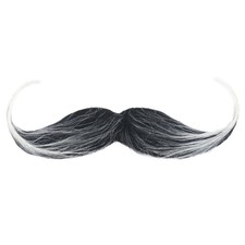 Self Adhesive Fake Mustache Costume Facial Hair Halloween Novelty Adult, Grey