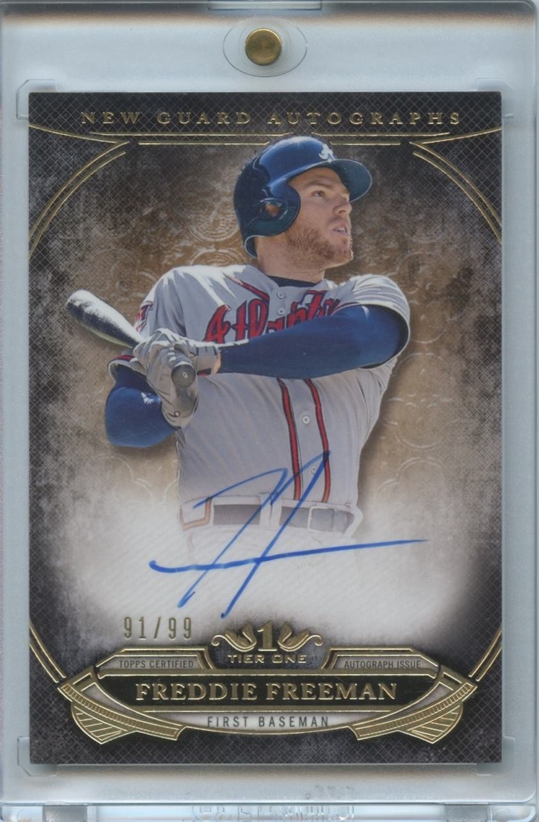 Freddie Freeman 2015 Tier One on Card Auto Autograph Atlanta