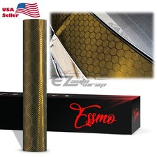 Essmo Pet Honeycomb Carbon Fiber Satin Vinyl Vehicle Wrap Decal Sticker Sheet