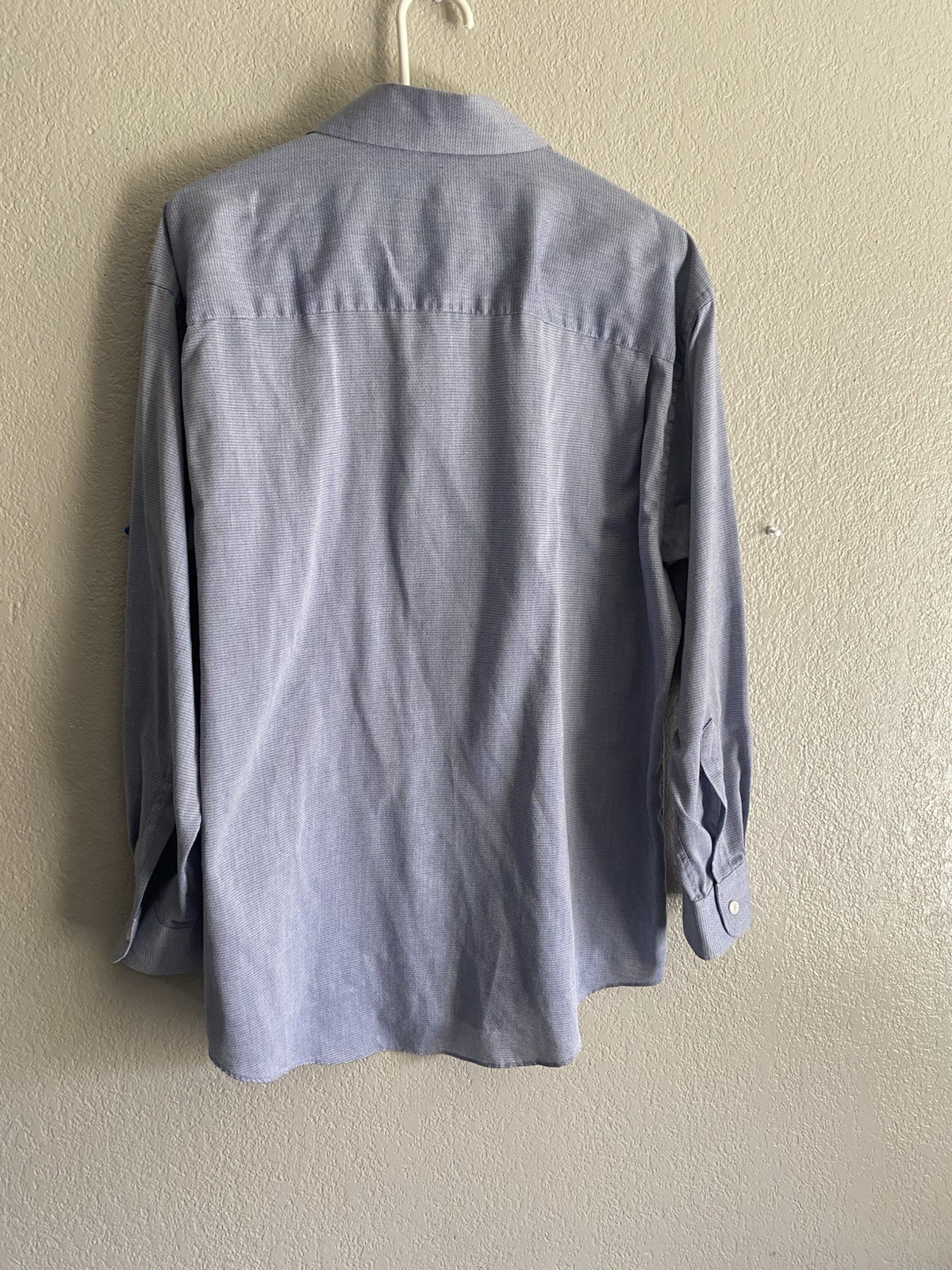 Camicia uomo Yves Saint Laurent blu chiaro con bottoni taglia 32 33