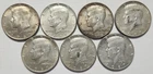 (7) 1967 Silver Kennedy Half Dollars
