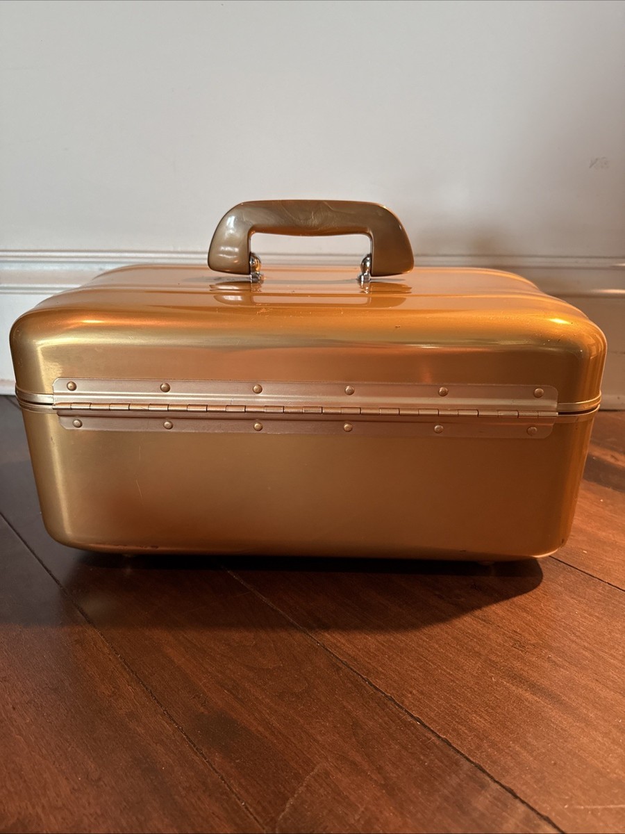 VINTAGE ZERO HALLIBURTON 16X9X8 VANITY TRAIN CASE COPPER MCM