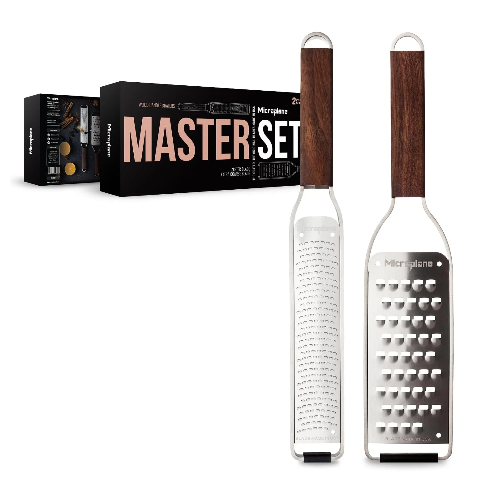 Microplane Kitchen Grater Set (Zester & Extra coarse) for Citrus Fruits, Hard Ch
Opens in a new wind