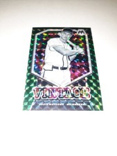 2021 Panini Mosaic Eddie Mathews Vintage Green Prizm #V4 Atlanta Braves
