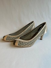 Adrianna Papell Shoes Womens Size 8.5 Beige Zandra Mesh Kitten Heel Pumps