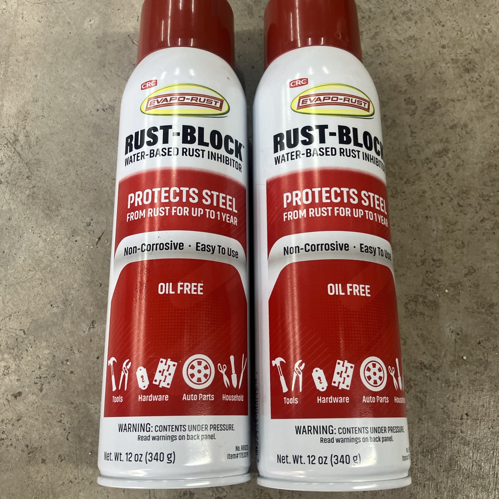 Rusta Block (2) CRC EVAPO-RUST WATER-BASED RUST-BLOCK RUST CORROSION INHIBITOR 12 ...
