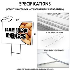 Parking Left Arrow Yard Sign  Stake outdoor plastic coroplast window