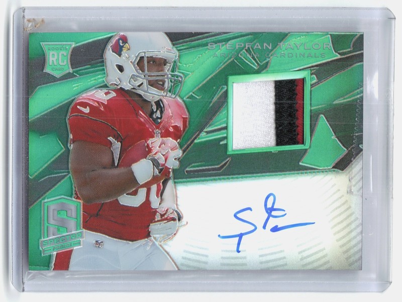 2013 Panini Spectra #234 Stepfan Taylor Rookie Patch Auto #/5 RPA