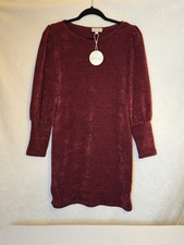 Chenault Women's Large Burgundy Sweater Dress NEW