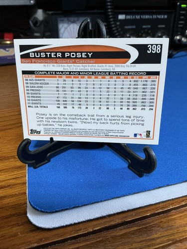 2012 Topps #398a Buster Posey San Francisco Giants - Picture 9 of 12