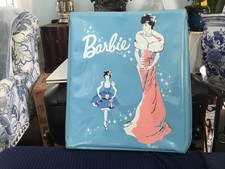 vintage / original 1962 Barbie Ponytail Light Blue Carry Doll Case