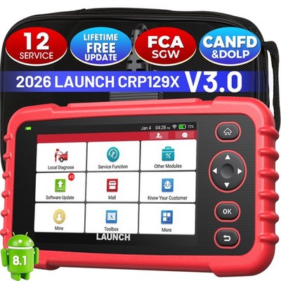 LAUNCH Diagnosegerät CRP129X V3.0 OBD2 4 Steuergeräte+12 Service TPMS EPB CANFD