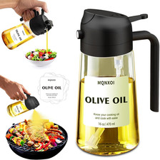 2 in 1 Glass Oil Sprayer  Dispenser,16Oz/470Ml Olive Cooking, Air Fryer, and Sa