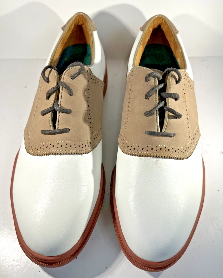 Callaway Broadmoor Nordstrom Golf Shoes Men's Size 13 Pre-Owned White/Brown - Image 2 of 4