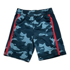 Old Navy Active Shorts Kids 8 Blue Camo GO-DRY Athletic Elastic Waist Running