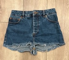 ASOS Denim Cut Off Frayed Jean Shorts Blue US Sz 4