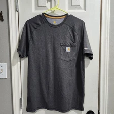CARHARTT FORCE RELAXED FIT SHORT SLEEVE GRAY POCKET T-SHIRT MENS Medium