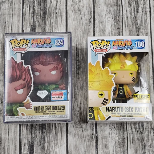 Funko Pop Might Guy Eight Inner Gates #824 #186 Six Path Naruto DIAMOND LE /4000
