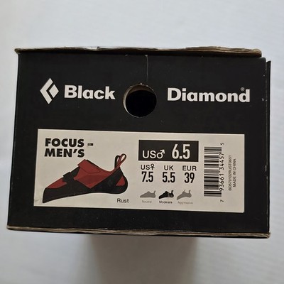 Black Diamond Focus Performance Rock Climbing Bouldering Women's 7.5/ Men's 6.5