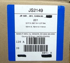 8 - JS2149 BAND-IT Jr. Clamp 3/4" x .030", 4-1/2" Diameter 201 Stainless Steel