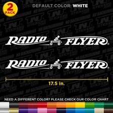 Set of 2 Radio Flyer Logos | Wagon Replacement Vinyl Decals 17.5 X 1.6 in.