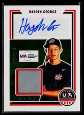 Hayden George Blue Ink /399,Auto,Patch 2022 Panini Stars & Stripes USA