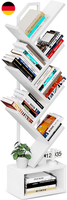 Coleshome BüCherregal Im Baumform, Standregal Mit 6 Ebenen, BüCherregal Holz Gee