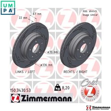 2x BRAKE DISC 150.3430.53 FOR BMW N52 B25 BF 2.5L 6cyl 3 SERIES N47D20C/A 2.0L