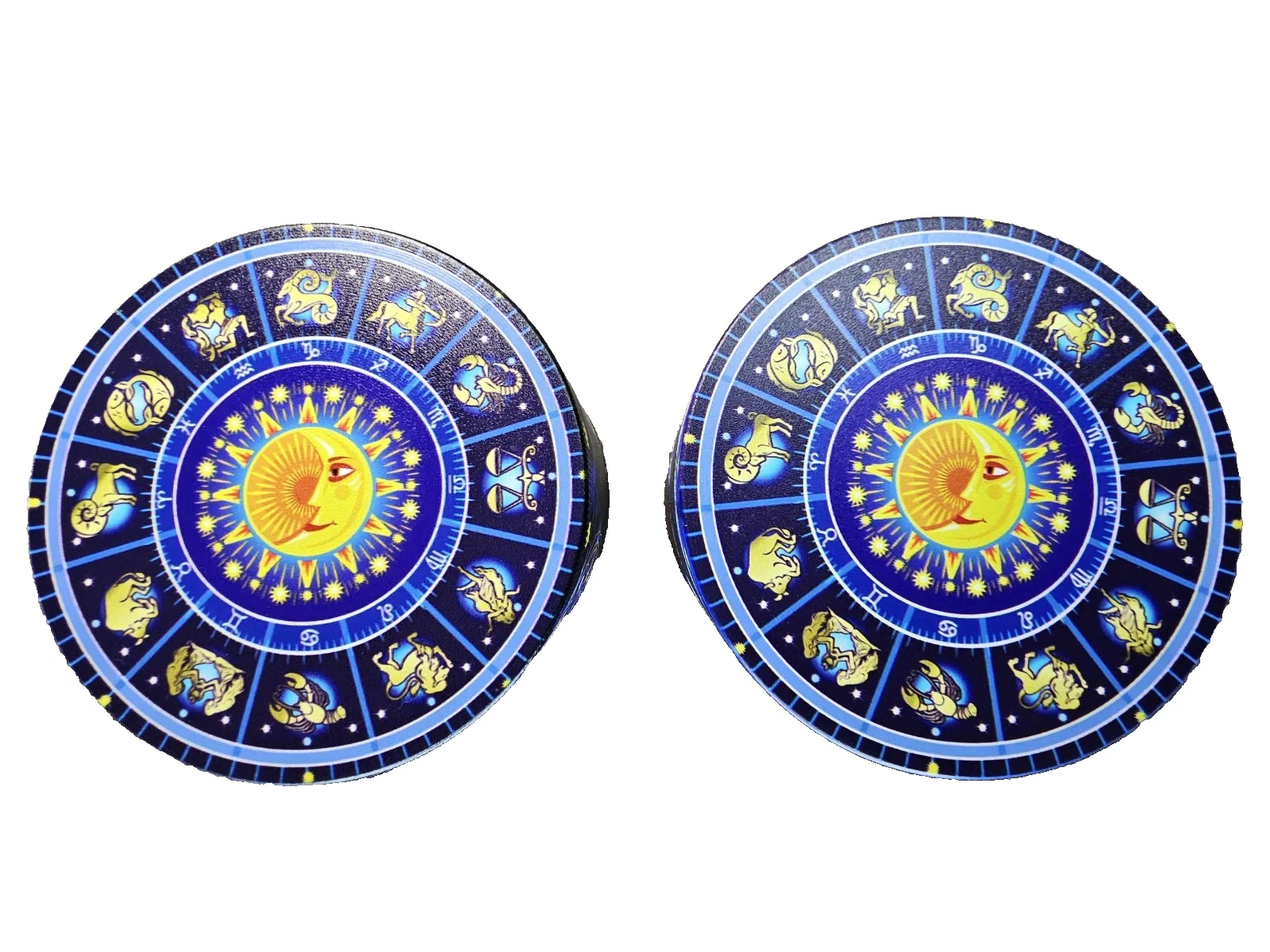 Lot of 2 - Large 3" Allow Herb Grinder Zodiac Astrology Spice Grinder Blue Moon
Opens in a new windo