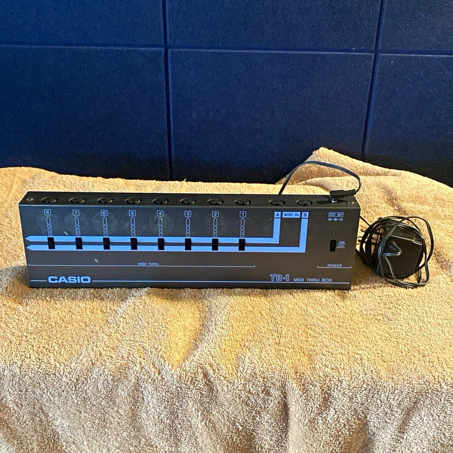 Casio TB-1 MIDI Interface Thru Box, Desktop Powered, MIDI In/Thru Ports