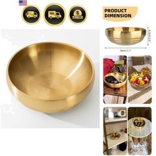 Gold Decorative Bowl Modern Fruit Bowl Kitchen Counter Entryway Centerpiece