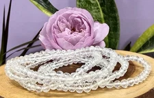 Wholesale 6 Pcs Natural Clear Quartz 4mm Faceted 7.5” Stretch Bracelet