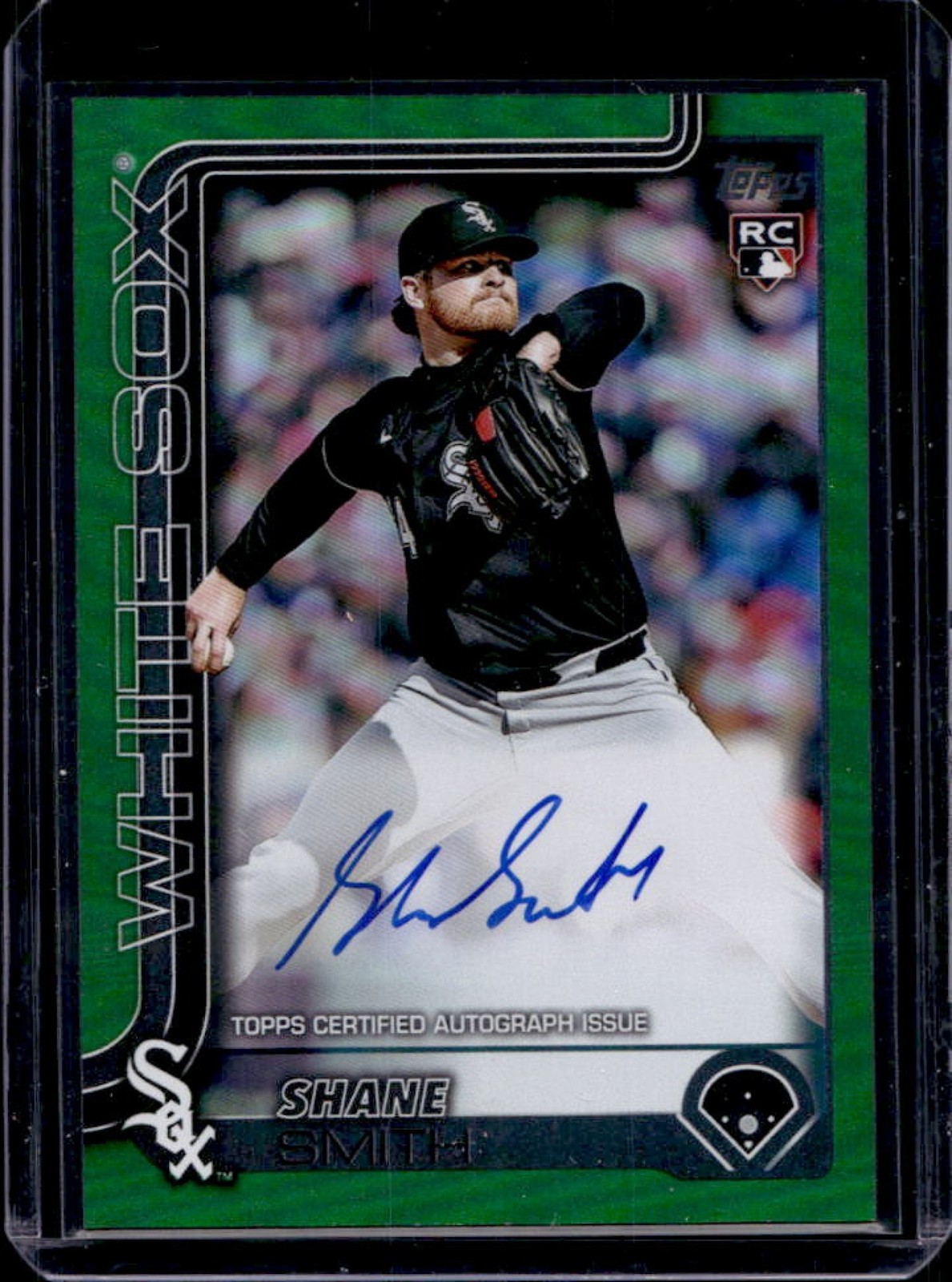 2025 Topps Update Shane Smith Real One Auto RC Green Foil #40/99 White Sox