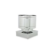 Fumaiolo da 42x52cm tipo botte 4 venti inox AISI 304 base rettangolare