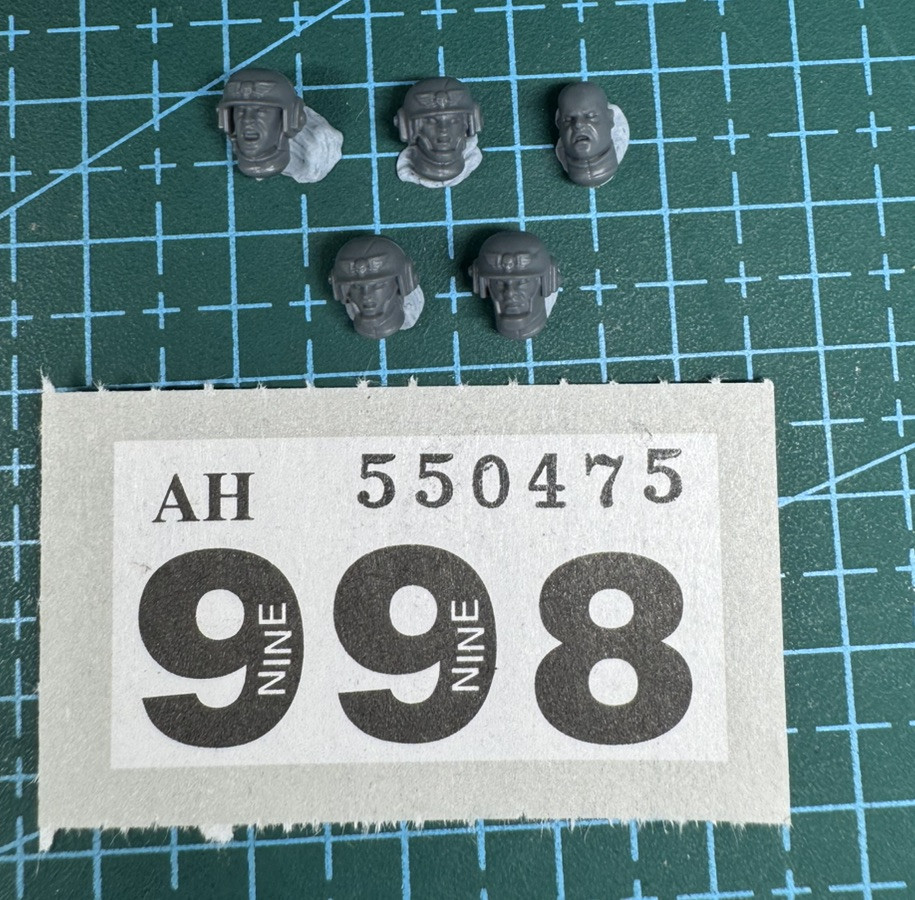 40K Astra Militarum Cadian Shock Troops Helmet Kit 5 Heads Warhammer Bits