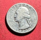 1932 US Washington SILVER Quarter! First Year Issue! FINE/VF! Old US Coin! — photo 1