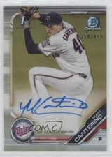 2019 Bowman Draft Chrome Pick Refractor 358/499 Matt Canterino #CDA-MC Auto 0c3e