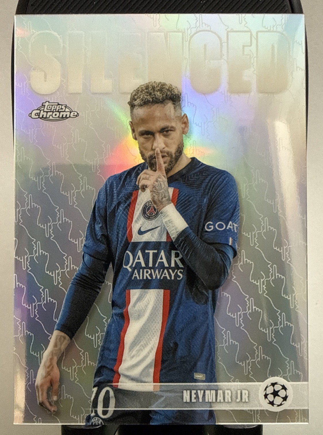 2025-26 Topps Chrome Uefa Club Competitions - Silenced Neymar Jr #SHH-1 view 1